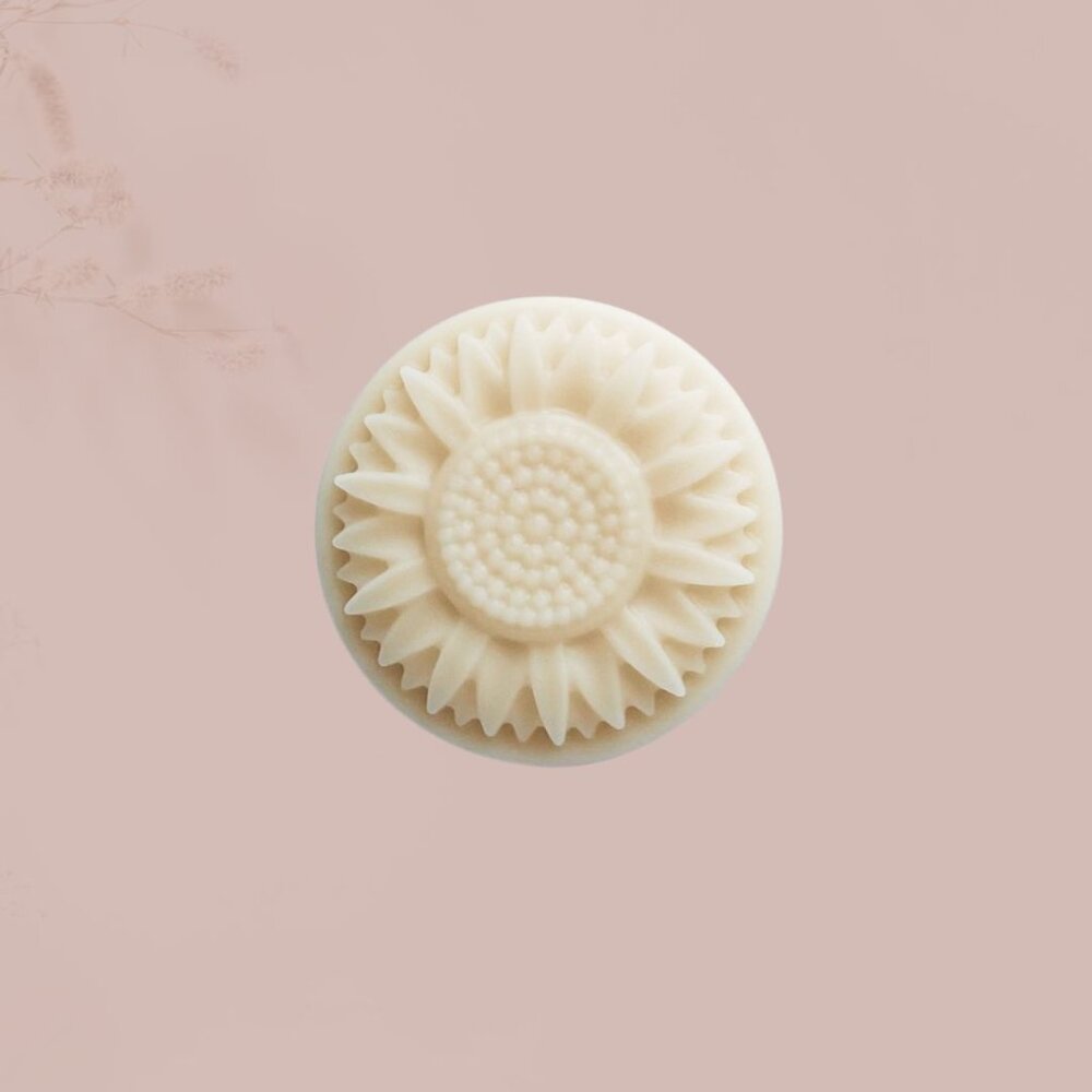 Lotion Bar 3.5 oz, Handmade, Round Flower (56 Fragrance Options)